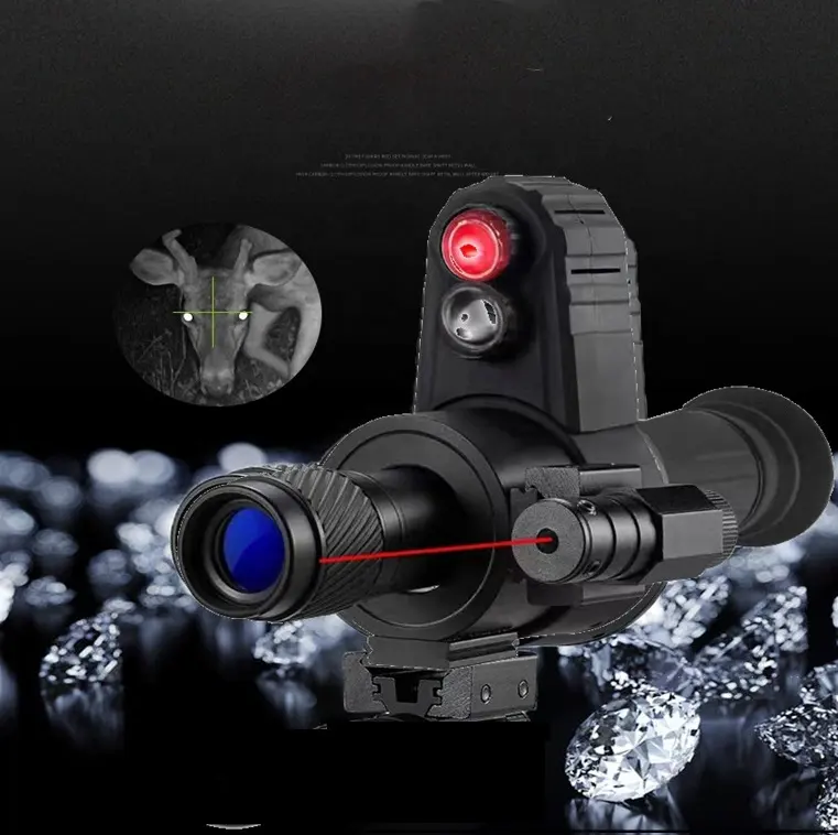 7X 디지털 야간 투시경 CYF- C + 단안 사냥 범위 (11/20mm 용 레이저 충전식 디지털 전술 사냥 범위 포함)