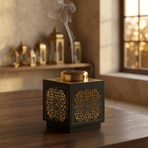 Handcrafted Wooden Pyramid <b>Incense</b> <b>Cone</b> Burner Box Carved Wood Bakhoor Holder Aroma Diffuser for Home Decor - Product Image 6