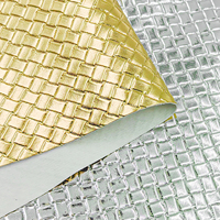0.8mm Tissé Crocodile Serpent Faux Cuir Or Argent En Relief Cuir Artificiel Imperméable PU Cuir