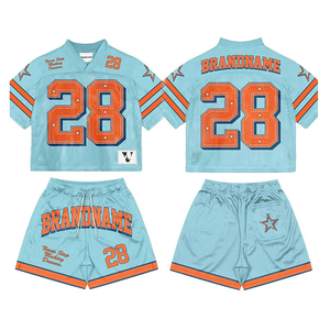 Groothandel Custom Full Print Streetwear American Retro Voetbal Jersey Hoge Kwaliteit Sublimatie Mesh Boxy Ademende Truien - Product Image 1