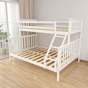 CLAF <span class=keywords><strong>BEBE</strong></span> Cama alta de madera maciza moderna con escalera y cajones Litera de madera para niños con función de almacenamiento-Camas de madera - Product Image 1