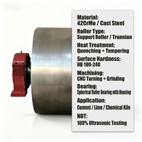 Ensemble de rouleaux de trunnion en fer forgé robuste OEM pour équipement de forage minier et rouleau de support de tambour de four rotatif