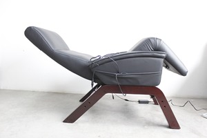 Poltrona Reclinabile Zero Gravity in Legno Design Cson <span class=keywords><strong>Nera</strong></span> Poltrona Reclinabile in PU Comoda Poltrona Relax Zero Gravity - Product Image 2