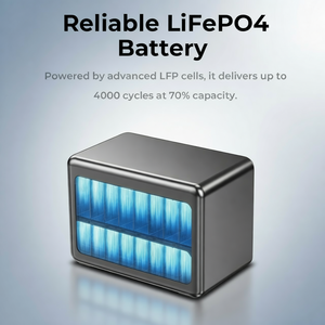 สถานีไฟฟ้าสำรอง P1000 1800W UPS 120V 220V แบตเตอรี่ Lifepo4 เครื่องกำเนิดไฟฟ้าพลังงานแสงอาทิตย์แบบพกพา - Product Image 6