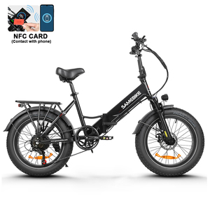 Bicicleta Híbrida SAMEBIKE con Llantas Gruesas de 20*4.0, Motor de 48v en la Rueda Trasera, Batería de Litio, EBike LOTDM200-II, Cuadro Plegable de Aluminio de 20 Pulgadas - Product Image 4