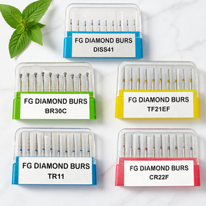 Set di Frese Diamantate FG ad Alta Velocità Gambo 1.6mm Punte per Lucidatura e Levigatura Strumento Igiene Orale Pulizia Kit - Product Image 6