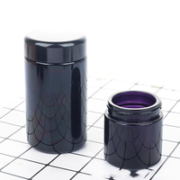 Frasco de Vidrio Violeta Oscuro Natural de 100/250/500/1000 ml, a Prueba de Olores, para Suplementos, Alimentos, Gomitas y Flores Secas, con Tapa de Baquelita