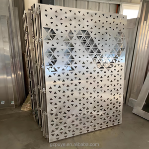 Revêtement de façade en aluminium perforé, panneau en aluminium moderne, mur-rideau en verre et terre cuite - Product Image 5