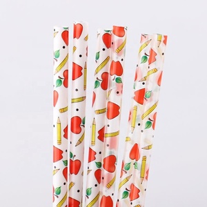 Pajita para profesores de última moda <span class=keywords><strong>2022</strong></span> con manzana y lápiz, gran oferta, Pajita para profesores de plástico duro PP para niños en edad escolar - Product Image 3
