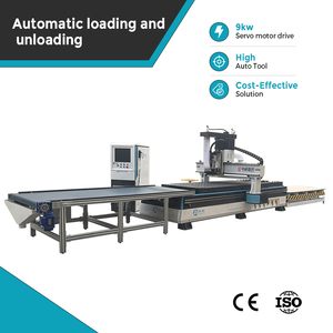 Otomatik Yükleme ve Boşaltma CNC Nesting Makinesi Ağır Hizmet Tipi 3 Eksenli 7.5kW Vakum Pompası Dolap Üretimi için - Product Image 1