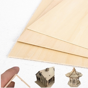 Offre Spéciale : <span class=keywords><strong>Contreplaqué</strong></span> 3MM en Chêne, Bouleau, Noyer Noir, Cerisier Rouge et Tilleul pour Découpe Laser, Modélisme DIY, Artisanat, Puzzles et Jouets - Product Image 1