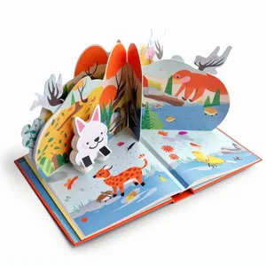 Colorir personalizado criança pop up história crianças livros do bebê quadrinhos personalizado crianças board book printing para o miúdo