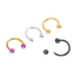 Roestvrijstalen Neusring Hoefijzerring Neus Septum Lip Piercing Helix Oor Piercing Voor Vrouwen Body Piercing Sieraden