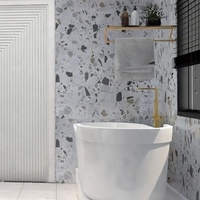 Royaume-Uni dernière conception 1 mètre de large salle de bain panneau mural en PVC pour mur humide douche panneau de revêtement carrelage
