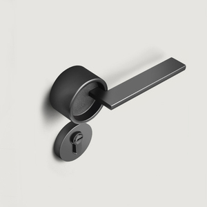 Bán Buôn Hiện Đại Lỗ Mộng Khóa Cửa Xử Lý Thiết Lập Ý Phong Cách L-Vuông Cửa Đòn Bẩy Màu Đen Kẽm Hợp Kim Nội Thất Cửa Ổ Khóa Và Xử Lý - Product Image 1