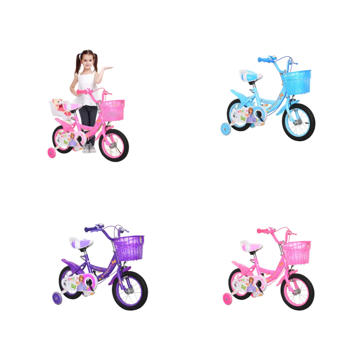 Good quality princess type children's bicycle Wholesale 3-10 children's pedal bike 4-5 years old children stroller girl bicycle
