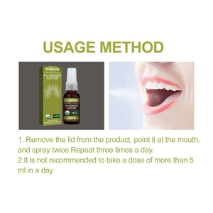 Spray Bucal Relieves Solution Clear Dry Throat de 30 ml, Limpiador Herbal Pulmonar, Spray para Fumadores, Descongestionante Nasal, Anti Ronquidos - Product Image 3