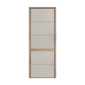 OPPOLIA - Puerta Interior Moderna de MDF y Madera Maciza con Bisagras, Aislamiento Acústico, Color Gris Beige, para Entrada de Casa o Apartamento - Product Image 4