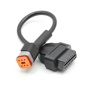 אופנוע 6Pin כדי <span class=keywords><strong>OBD2</strong></span> מתאם <span class=keywords><strong>OBD2</strong></span> אבחון סורק מתאם כבל ELM327 OBD סורק עבור הארלי דוידסון אופנוע