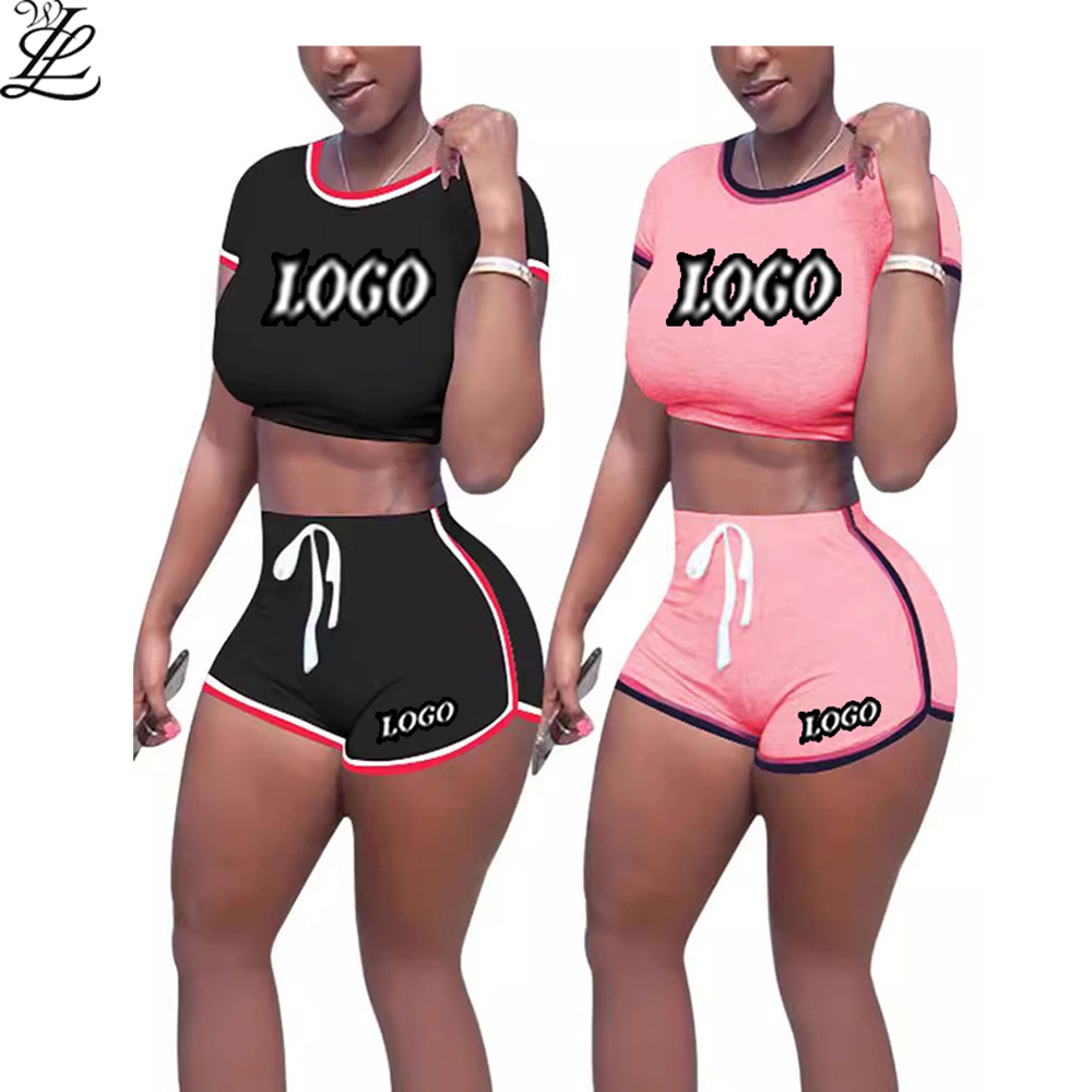 Fooullaide 2 Piece Outfits For Women Sexy Short Sleeve - View #4