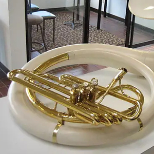 Accessoire de trompette laqué économique, en laiton professionnel doré, section de corps jaune pour soupapes de sousaphone - Product Image 2