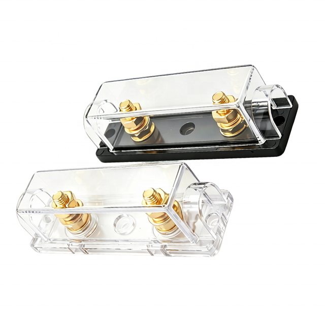 12V Car Audio ANL Fuse Holder Fuse Holder Inline With Transparent Base and Cover for Automotive Truck Video System