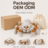 Peluche personnalisée Araignée sauteuse, Fabricant OEM ODM, Poupée en peluche pour enfants, Mascotte de marque, Commandes en gros, CE