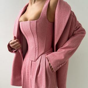 Conjuntos de Pantalones Holgados de Moda para Mujer, 3 Piezas, Blazer Elegante de Manga Larga con Cinturón, Camiseta sin Mangas con Pantalones Anchos de Cintura Alta, Trajes para Dama - Product Image 6