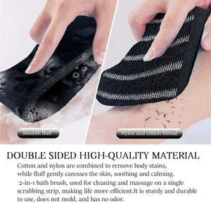 <span class=keywords><strong>Sangle</strong></span> de <span class=keywords><strong>dos</strong></span> <span class=keywords><strong>exfoliante</strong></span> double face en loofah pour le bain, élimination profonde des impuretés, longue <span class=keywords><strong>sangle</strong></span> en loofah - Product Image 5