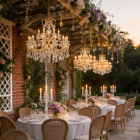 Lustres et suspensions pour décoration de mariage, luminaires de table et de fond de scène