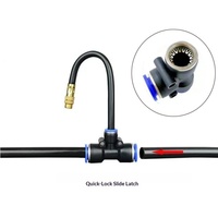 F108 Buse de pulvérisation universelle en cuivre jaune de 8 mm à raccord rapide pour humidification de jardin, flexible et orientable