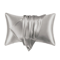 Taie d'oreiller de luxe en satin avec fermeture à rabat, protège-oreiller doux en polyester pour hôtels et appartements, vente en gros, personnalisation ODM