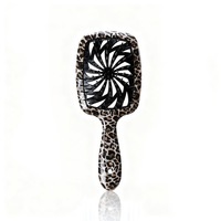 Brosse à cheveux démêlante rapide Wanmei à poils souples et flexibles, motif léopard, pour cheveux secs ou mouillés