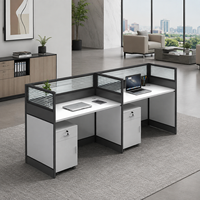 Sedia da Ufficio Moderna in Legno con Struttura in Metallo, Design Modulare, Installazione a Pavimento, Porta Tessere per Quattro Persone