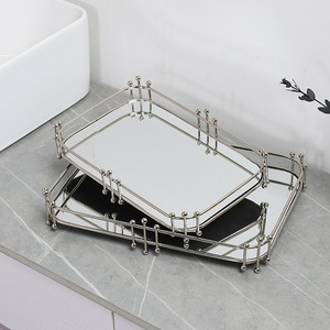 ถาดตกแต่งห้องรับแขกแบบหรูหราทันสมัยสำหรับตกแต่งฐานเหล็กแบบใหม่ที่เก็บกุญแจศิลปะงานฝีมือพร้อมธีมหรูหรา - Product Image 3