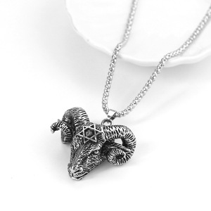 Collier tendance pour hommes et adolescents avec pendentif pentagramme et hexagramme <span class=keywords><strong>satanique</strong></span> - Product Image 5