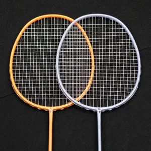 Professional 6U Balanced Badminton Racket With PU Grip All-Carbon Design Full Carbon Fiber Graphite Fiber Ultra-light Carbon