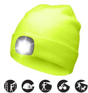 Gorro de Invierno Personalizado, Gorro Térmico con Luz LED Recargable por USB, Gorro de Punto con Linterna para Pesca, Trabajo, Correr, Senderismo - Product Image 3