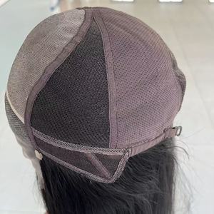 20 Inch Hoàn toàn Tay Gắn Tự Nhiên Màu Đen Mono Top Châu Âu Trinh Nữ Nhân Remy Tóc Glueless Y Tế Tóc Giả - Product Image 6