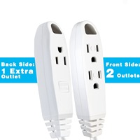 Câble d'extension américain standard à trois conducteurs 8A 1,8 m avec prise à trois trous pour appareils électroménagers SJT