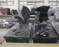 Meilleures ventes de monuments de pierre tombale en granit de haute qualité Différents types de bordures Design moderne Tombe en marbre Option de pierre commémorative
