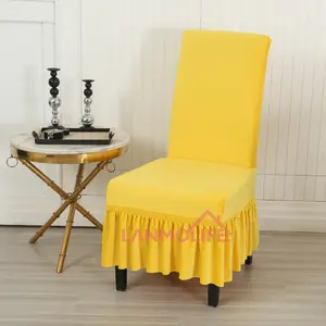 Nouvelle arrivée Super doux couleur unie chaise housse épaissie sensation supérieure pour hôtel Banquet mariage style uni