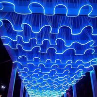 Luminaire de plafond avec bande LED étanche pour mariage, camping, restaurant, décoration d'ambiance