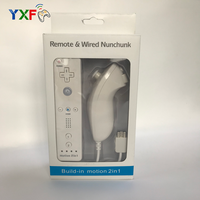 Manette de jeu 2 en 1 Motion Plus, avec étui en silicone, télécommande Nunchuck pour Nintendo Wii et Wii