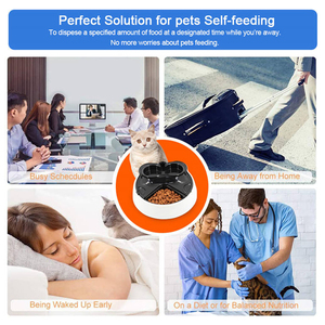 Intelligenter Automatischer Tierfutterautomat 1,6L Kapazität 4-Fach-Design Speichert Effektiv Verschiedene Futtertypen Trennt Nass-/Trockenfutter - Product Image 4