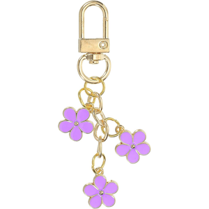 Llaveros de flores bonitos, dijes florales esmaltados, colgantes florales con mosquetón para <span class=keywords><strong>regalos</strong></span> de mujer, para bolso o cartera - Product Image 1
