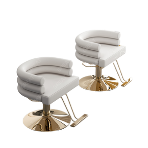 Moderna bellezza barbiere salone reclinabile in pelle sintetica oro rosa parrucchiere stile sedie <span class=keywords><strong>per</strong></span> donne lavaggio salone barbiere - Product Image 1