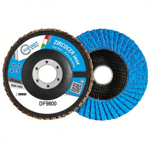 Disque à lamelles Fervi Zircocer Inox 115 mm, abrasif sans fer pour ponçage du métal - Product Image 1