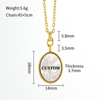 Pendentif en acier inoxydable plaqué or 18 carats avec icône orthodoxe Sainte Marie Goretti, saint patron de la pureté et de la miséricorde, vente en gros sur mesure