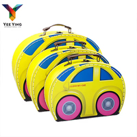Nouveau produit emballage en papier personnalisé cadeau décoratif faveur de mariage mini valise coffrets cadeaux avec poignée